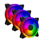 VENTILADOR BALAM RUSH BR-938006 EOLOX BLAZE EX30K ARGB, 120MM, 1200RPM, COLOR NEGRO, 3 PIEZAS