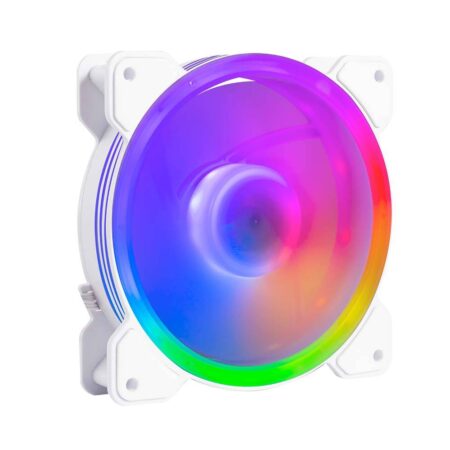 Ventilador Balam Rush Br-938075 Eolox Blaze Ex50W Argb, 120Mm, 1500Rpm, Color Blanco