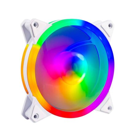 Ventilador Balam Rush Br-938099 Eolox Blaze Ex30W Argb, 120Mm, 1200Rpm, Color Blanco