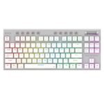 Teclado Gamer Inalámbrico Dominate Expert Gk959 Balam Rush Legend Series Conecta Multidispositivo - Color Blanco, Br-940412