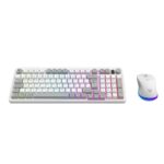 Kit Teclado Y Mouse Inalambrico Gamer Balam Rush Squad Conquest Pro Kg525/Iluminacion Rgb Personalizable/Anti-Ghosting/Español/7200Dpi/Color Blanco/Br-940436