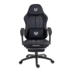Silla Gamer Balam Rush Force Plus Z1, Color Negro, Hasta 120Kg, Tela, Pvc, Algodon, Nylon, Inclinacion 135°, Reposabrazos Fijos, Reposa Pies, Br-940641
