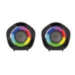 Bocinas 2.0 Gamer Glimm Penta Bg545 Balam Rush Conexión Bluetooth 5.0/USB - Iluminación Rgb 10 Modos, 6W Rms. Sonido Estéreo