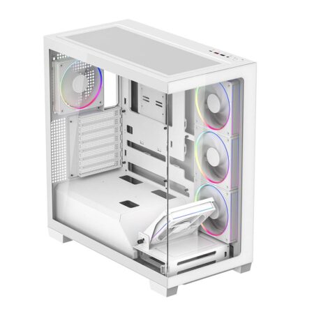 Gabinete Balam Rush Tank Polar 7900/Media Torre/Ventana De Cristal Templado/Argb/Color Blanco/ATX/Itx, Br-941488