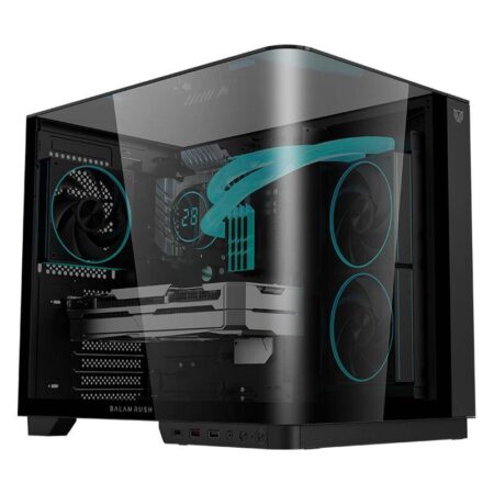 Gabinete Balam Rush Tank Expert Curve 6800/Media Torre/Ventana Cristal Templado/Fuente ATX (No Incluida)/3 Ventiladores Preinstalados/Color Negro/ATX/Micro ATX/Itx/Br-941570