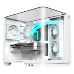 Gabinete Balam Rush Tank Expert Curve 6800/Midi-Tower/Con Ventana/Sin Fuente/USB 2.0/3.0/3 Ventiladores Instalados Argb/Panel Curvo/Blanco/ATX/Br-941587