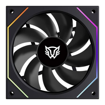Ventilador Balam Rush Br-942362 Eolox Link Exl95R/120Mm/Iluminacion Rgb/600-1800Rpm/Pwm 4 Pin/Aspas Inversas/Color Negro