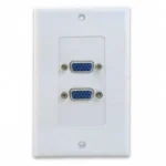 Tapa De Pared VGA, 2 Puertos, Brobotix 045430 Color Blanco