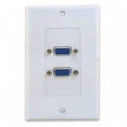 Tapa De Pared VGA, 2 Puertos, Brobotix 045430 Color Blanco