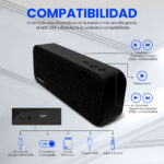 Bocina Portatil Bluetooth Vorago Bsp-150-Bk/3.5Mm/2.0Canales/6W/USB/Color Negro