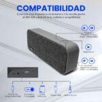 Bocina Portatil Bluetooth Vorago Bsp-150-Gry/3.5Mm/2.0Canales/6W/USB/Color Gris