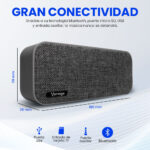 Bocina Portatil Bluetooth Vorago Bsp-150-Gry/3.5Mm/2.0Canales/6W/USB/Color Gris