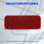 Bocina Portatil Bluetooth Vorago Bsp-150-Rd/3.5Mm/2.0Canales/6W/USB/Color Rojo