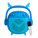 BOCINA PORTATIL VORAGO BSP-205-BL, BLUETOOTH/COLOR AZUL/MSD/USB/MICROFONO INCLUIDO