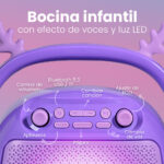 Bocina Portatil Vorago Bsp-205, Bluetooth/Color Purpura/Msd/USB/Microfono Incluido