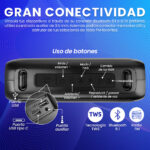 Bocina Vorago Bsp-260 Bluetooth / USB / 3.5Mm / Luz Rgb / Tws / 16W Rms Con Hasta 7 Hrs Autonomia