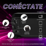 Bocina Inalambrica Vorago Bsp-320/ Bluetooth/Negro/5 W/3.5 Mm/USB/Micro SD/Iluminacion Rgb/3.7V 1200Mah