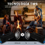 Bocina Portatil Vorago Bsp-430, Bluetooth/Color Negro/USB-C/Rgb/13W Rms/Tws
