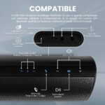 Bocina Bluetooth Vorago Bsp-600 Recargable/Manos Libres/Negro