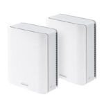 Router Inalambrico ASUS Zenwifi Bt10/2.4-5-6Ghz/Triple Banda/Puertos Dual 10G/2 Piezas/Color Blanco/Bt10(W-2-Pk)