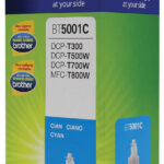 Botella De Tinta Brother Bt5001C Cian - Rendimiento Aproximado 5, 000 Páginas, Compatible Con Dcpt220, Dcpt520Dw, Dcpt720Dw, Mfct920Dw