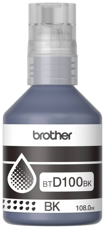 Botella De Tinta Brother Btd100Bk Negro – Rendimiento Aproximado 7, 500 Páginas, Compatible Con Dcpt230, Dcpt530Dw, Dcpt730Dw, Mfct930Dw