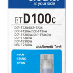 Botella De Tinta Brother Btd100C Cian - Rendimiento Aproximado 5, 000 Páginas, Compatible Con Dcpt230, Dcpt530Dw, Dcpt730Dw, Mfct930Dw
