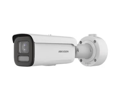 Camara Bala IP Hikvision Ds-2Cd3647G2T-Lzs(C) 4Mpx/Lente De 2.8 – 12 Mm/Imagen A Color 24/7/Luz Blanca 60Mts/Wdr 130 Db/IP67/Ik10/Acusense
