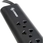 Barra Multicontacto Steren 905-210 6 Salidas Americanas/Europeas, 15A, 1.7 M, Negro