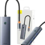 Hub USB-C Baseus B0005280B811-08 4 Puertos/USB 3.0/USB-C/5V