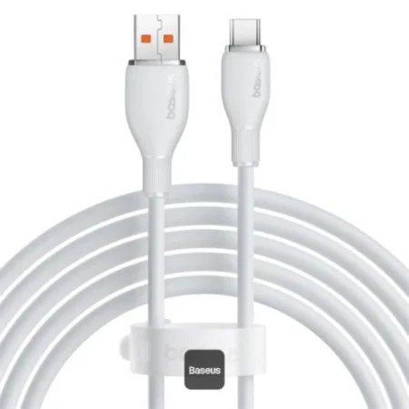 Cable USB-A A USB-C Baseus P10355703221-B2 2Metros/6A 100W/Color Blanco/Carga