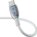 Cable USB-C A USB-C Baseus P10355702221-B1 1.2Metros/5A 100W/Color Blanco/Carga Rapida