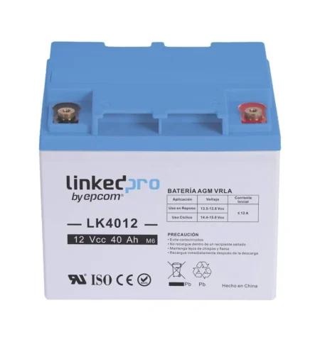 Bateria 12 Vcc Linkedpro Lk4012 40 Ah/Ul/Tecnologioa Agm-Vrla/Para Uso En Equipo Electronico/T2