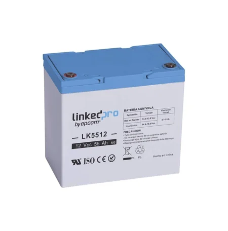 Bateria 12 Vcc Linkedpro Lk712 Vida Util Promedio 5 Años/Tecnologia Agm-Vrla/P/Uso En Equipo Electronico/Alarmas De Intrusion/Incendio/Control De Acceso/Video Vigilancia/Terminales F1/Ncluye Adapt