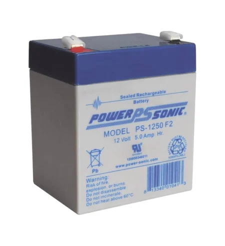 Bateria De Respaldo 12V, 5Ah, Power Sonic Ps-1250-F1, Tecnologias Agm/Vrla, Terminales F1, Reconocida Ul