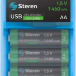 Bateria Recargable Steren Bat-Li-Aa4 USB "Aa" 4 Piezas, 1.5V, 1460 mAh