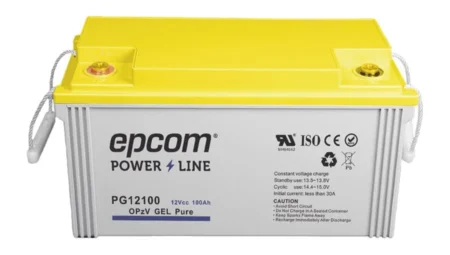 Bateria De Gel Epcom Powerline Pg12100, Opzv/12V/100Ah/Ciclo Profundo Para Aplicaciones Fotovoltaicas