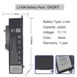 Bateria Dell Inspiron Gk5Ky Compatible 3000/3152/3147/7347/7348/7352 (No Cancelacion/No Devolucion)