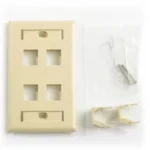 PLACA DE PARED 4 PUERTOS BELDEN AX104198 COLOR MARFIL