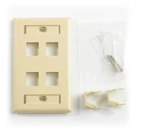 PLACA DE PARED 4 PUERTOS BELDEN AX104198 COLOR MARFIL