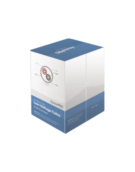 Bobina De 305Mts Accesspro Access-182 Con 2 Cables Calibre 18/Frpvc/Cm/Para Aplicaciones En Control De Acceso/Cubierta Exterior De Pvc Con Proteccion Anti-Flama/Color Blanco