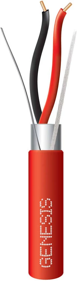 Bobina De Alambre Genesis 4406-1104 Para Aplicaciones De Incendio Fplr/2X16Awg/Riser/305M/Color Rojo