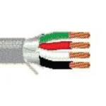 Bobina De 305Mts Belden 5202Fe 0081000/Cable Para Seguridad Y Sonido/Forro Pvc/4 Conductores Calibre 16 Awg Multifilar/100% Cobre Blindado/P/Interior/Color Gris