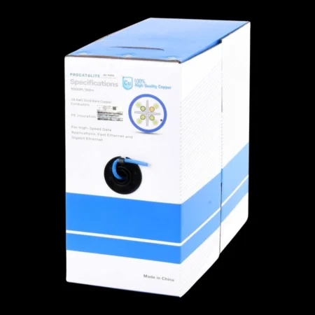 Bobina De Cable Cat6 Linkedpro Pro-Cat-6-Lite/24 Awg/Super Flexible/Interior/305M/Color Azul