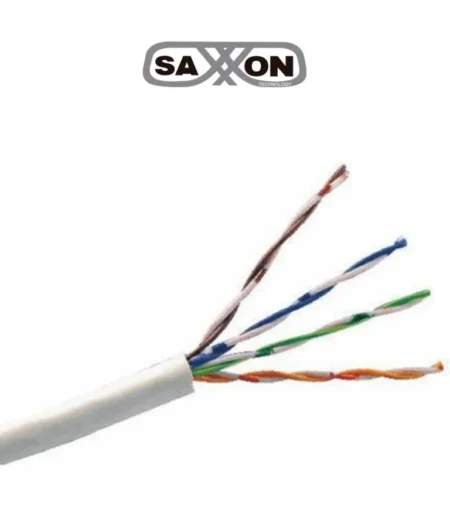 Bobina De Cable Utp Cat5E Saxxon Outp5Ecop305Bc 100% Cobre/Interior/Para Cableado De Redes Y Video/305M/Color Blanco