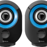 Bocinas Alambricas Steren Boc-068 Roundedge, 70W Rms, USB, Color Negro/Azul