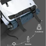 Bolsa Cangurera Techzone Tzfnd06-B Poliester/Color Blanco Con Negro