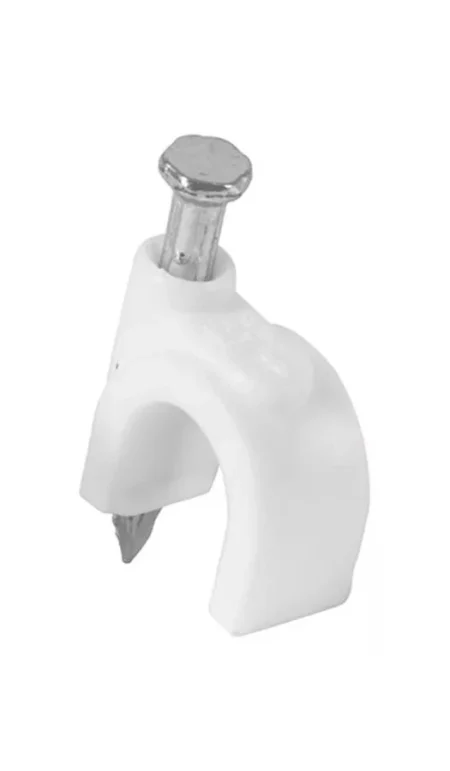 BOLSA CON 500 GRAPAS VOLTECK GCU-6BG 6MM/PARA CABLE REDONDO/COLOR BLANCO