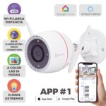 Camara Bala IP WiFi Ezviz C3Tn 3Mp/Audio Dos Vias/Lente 2.8Mm/Ir 30 Mts Vision Nocturna/Uso Exterior/Sirena/Estrobo/2 Antenas/Microfono Y Bocina