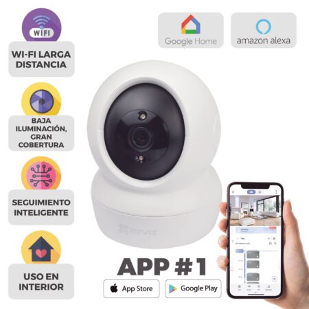 Mini Camara IP Pt Ezviz C6N 2Mpx/Smart Tracking/Uso Residencial/Grabacion En La Nube/Audio 2 Vias/Micro SD
